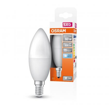 OSRAM E14  LED STAR Kerzenlampe 7,5W wie 60W neutralweißes Licht
